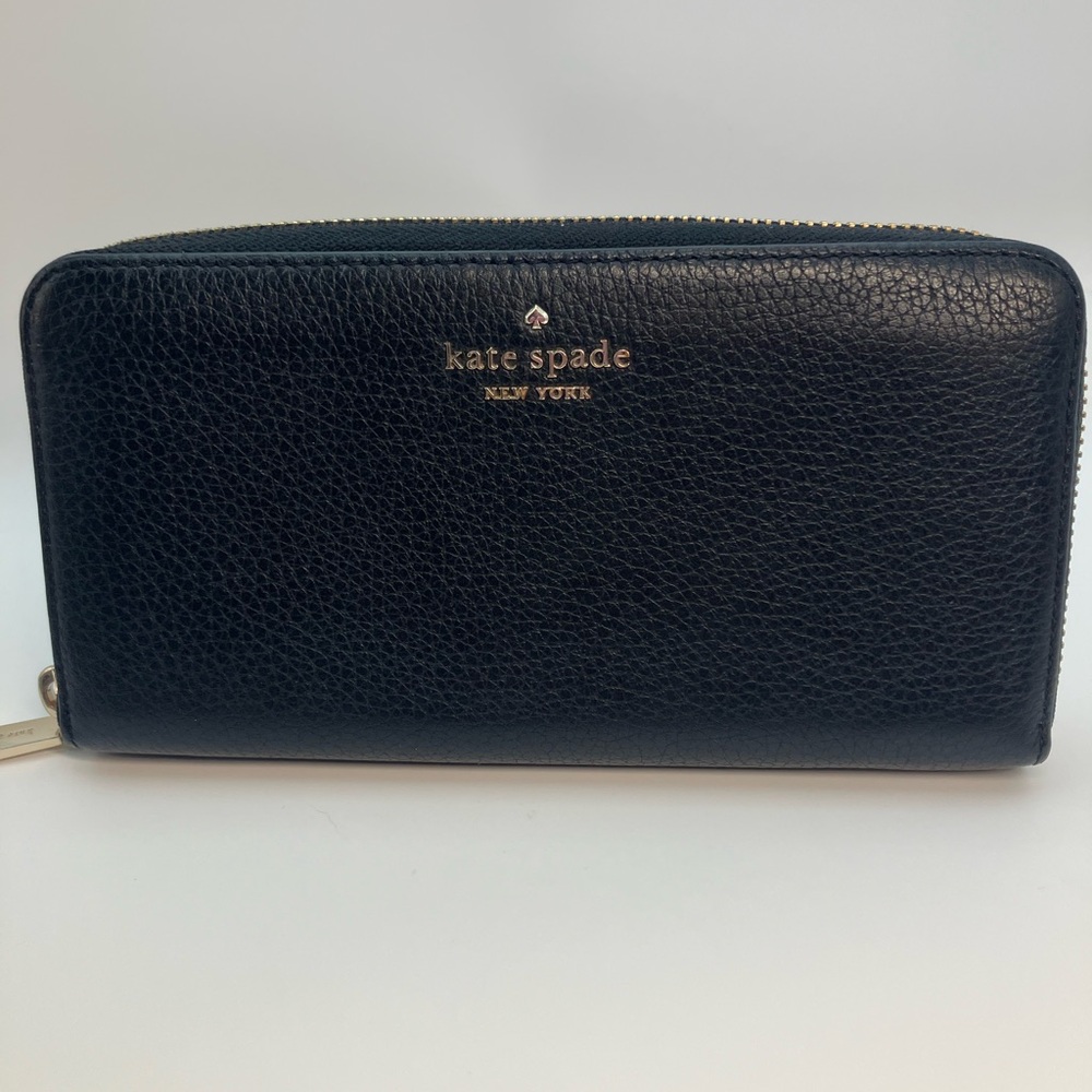 Kate Spade Black Leather Leila Continental Wallet